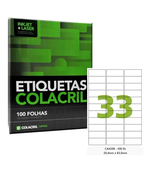 Etiq A4 356 25,4x63,5 Cx c/ 3300 Colacril