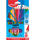 Lapis de Cor Jumbo 12 Cores Color'peps Strong Maped 3312