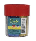 Glitter Pote 100gr c/ 4 Cores (Ouro, Prata, Vermelho, Azul) Make+ 7087