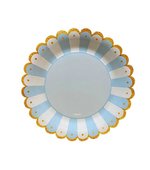 Prato Decorado 18,5cm Azul Glamour c/8und - Kit Festa