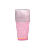 Copo Decorado 200ml Rosa Glamour c/8und - Kit Festa