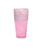Copo Decorado 200ml Rosa Bebê c/8und - Kit Festa