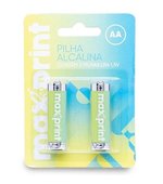 Pilha Alcalina Pequena AA c/2 Maxprint 6339