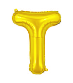 Balão Metalizado Letra T 40cm Dourado 8019 Make+