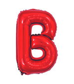 Balão Metalizado Letra B 40cm Vermelho 8077 Make+