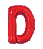 Balão Metalizado Letra D 40cm Vermelho 8079 Make+