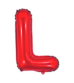 Balão Metalizado Letra L 40cm Vermelho 8087 Make+