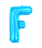 Balão Metalizado Letra F 40cm Azul 8157 Make+