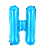 Balão Metalizado Letra H 40cm Azul 8159 Make+