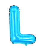 Balão Metalizado Letra L 40cm Azul 8163 Make+