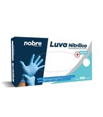 Luva Nitrilica Azul s/ po c/ 100 und G (9) Nobre CA47444