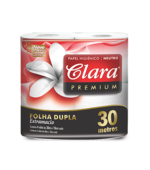 Papel Higienico Clara Premium 30mts F.dupla c/ 64 16x4