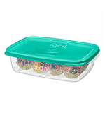 Pote Plástico Retangular c/Tampa Verde 785ml Sanremo 165