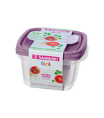 Pote Plástico Quadrado c/Tampa Açaí 800ml Sanremo 125