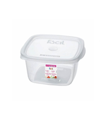 Pote Plástico Quadrado c/Tampa Transparente 800ml Sanremo 125