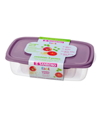 Pote Plástico Retangular Transparente 1,8l Sanremo 170