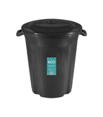 Lixeira com Tampa 97l Preta Plasvale Ref 164LP