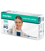 Luva de Látex para Uso Geral (Procedimento) com pó PP c/ 100und CA 45332 Inoven 3020