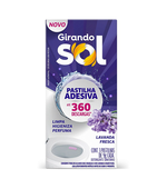 Detergente Sanitário Pastilha Adesiva Lavanda Fresca c/ 3 Girando Sol