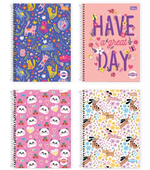 Caderno 10x1 160f Capa Dura Pepper Feminina Cx c/24und Tilibra 9816