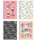 Caderno 1x1 80fls Capa Dura Spice Feminina Tilibra 9196