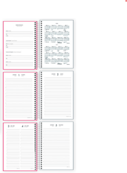 Agenda spice m5 pink interno