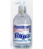Alcool Gel 70° p/Mãos 500ml (440gr) Pump Flops