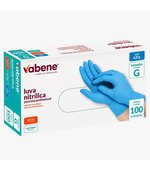 Luva Nitrílica Azul s/ pó c/ 100 G Vabene 30771