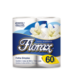 Papel Higienico Florax 60mts F.simples c/4