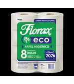 Papel Higiênico Rolão Eco 300m Br c/ 8 Florax