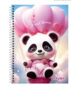 Caderno 1x1 80fls Capa Dura Hello Panda Troppo 3766