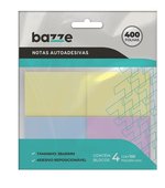 Post It 38x50 3 Cores 4 blocos c/ 100f Bazze 4690