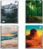 Caderno 1/4 Esp 96fls Capa Flex Cx c/120und Happy Adventure Credeal 2910