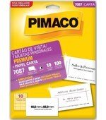 Papel p/ cartao Pimaco c/ 100 Cartoes 50,8x88,9 7087
