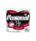 Papel Higienico Personal Vip 30mts F.dupla Pct c/ 4 PVN44