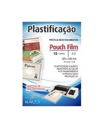 Refil Plastico p/ plastifica A3 303x426x0,5 125m Polaseal Pouch Film c/ 100