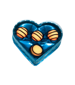 Caixa Candy Box Coração Azul 4 Cavidades para Doces c/10 Flip